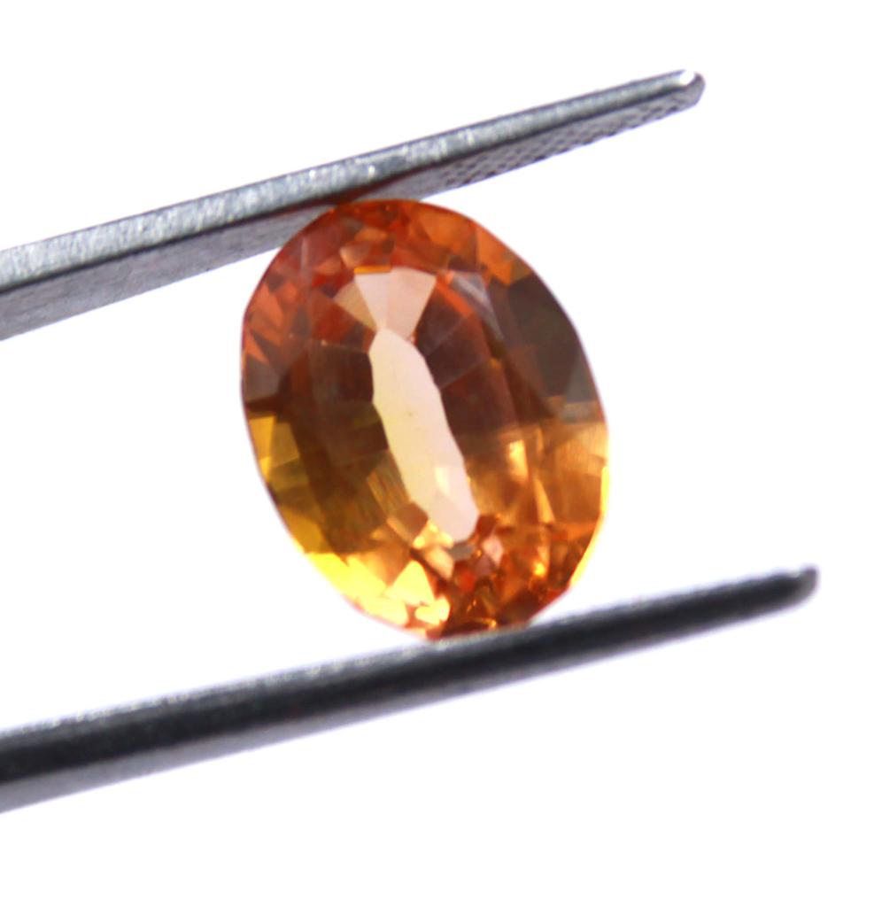 9.65 Carat Unique Quality Oval Shape Orange Sapphire Sri Lanka Certified Gemstone SN29
