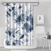 Christmas Shower Curtain Winter Snowman Xmas Pine Tree Shower Curtains For Bathroom Decor Waterproof And Mildew Resistant
