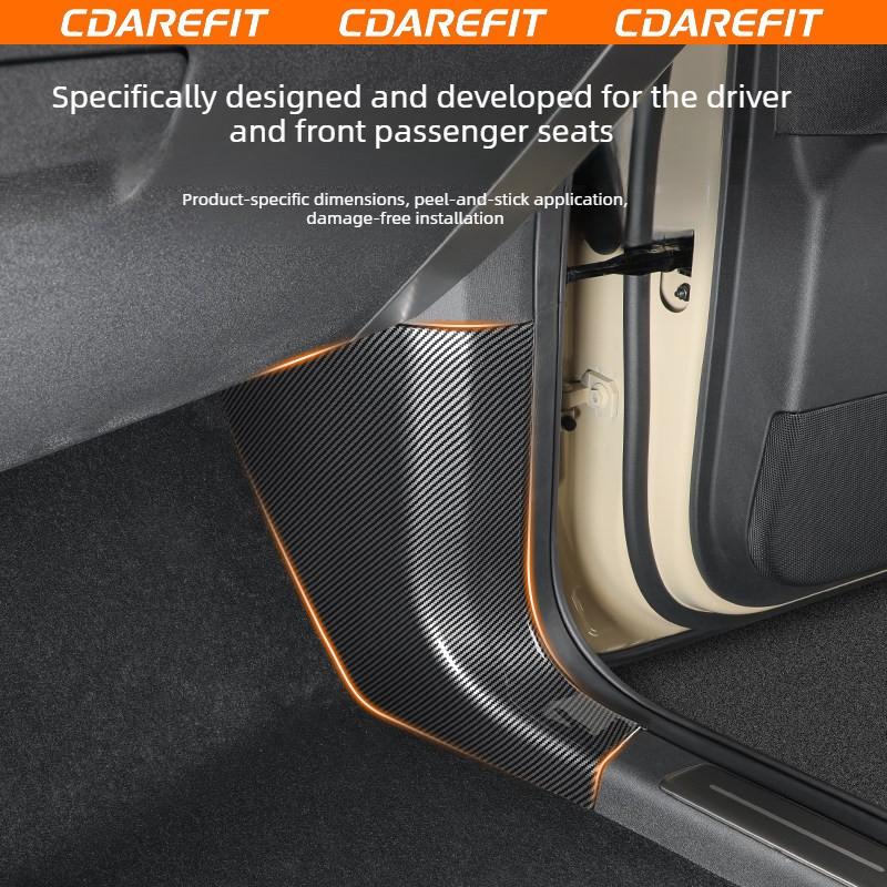 For Chery ICAUR V27 All Inclusive Car Driver Passenger Seats A-pillar Anti Kick Panel Carbon Fiber Pattern Anti Scuffing Panel