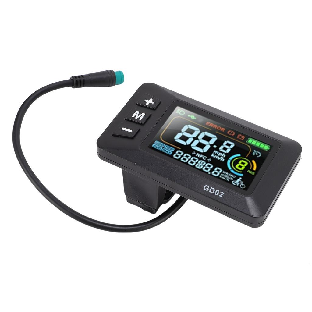 Electric Bike LCD Display Colorful 5 Cores Rain Proof Cable Electric Scooter LCD Display Dashboard