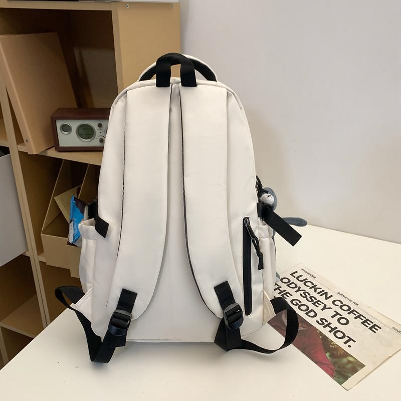 Женский однотонный школьный рюкзак — фото 17