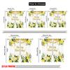 2pcs 2D flat printing Curtain Lemon Flower Birthday 100% Polyester Fabric Without Electricity Seasonal Party & Holiday Decor Use