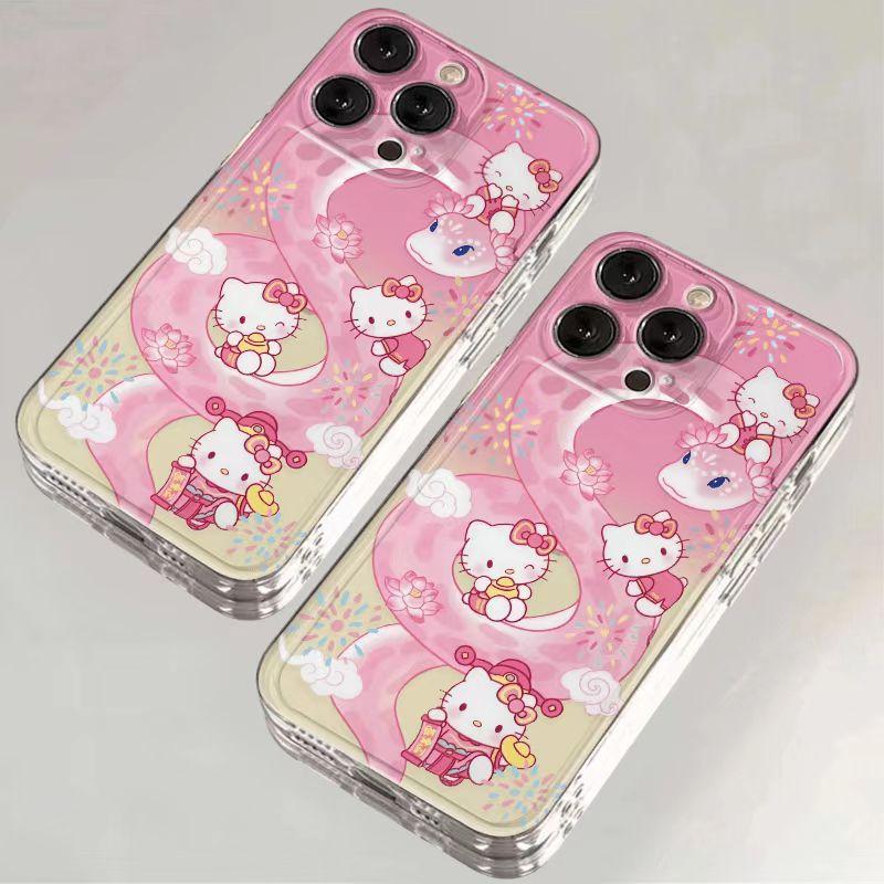 Hello Kitty Pink Snake Applies To Apple 11/11/11 Pro Mobile Phone Case 11/11 Cute 11 Anti-drop Wound
