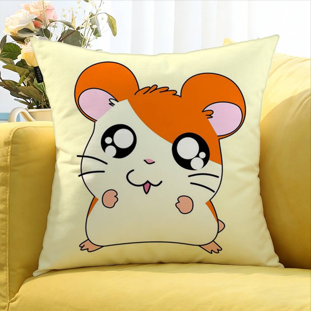 pc CUTE HHamtaro Kawaii World Various Sizes Square Pillow Case For Car Home Bedchamber Decor