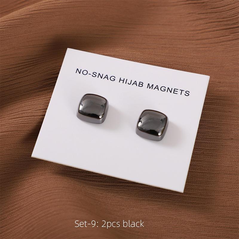 Matte Magnet Hijab Pins for Muslim Headscarf Women Scarf Magnetic Button Shawls Magnetic Brooch Ramadan Islamic Turban Fingdings