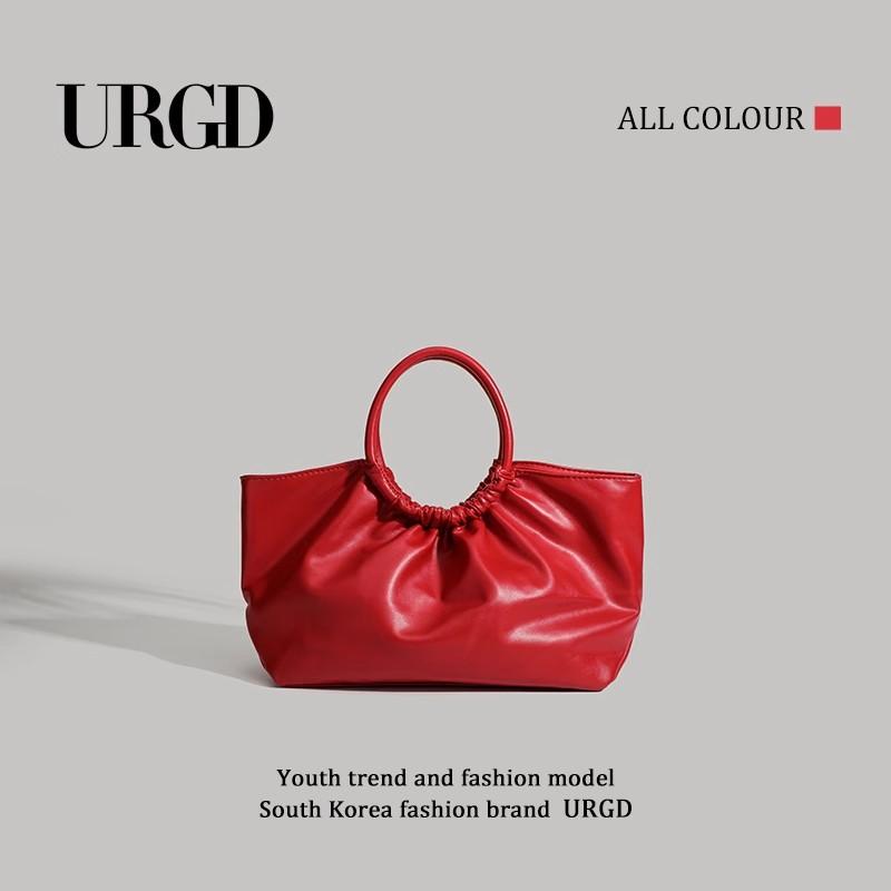 Red Bridal Wedding Bag Large Capacity Versatile Shoulder Messenger Cloud Bag Niche Handbag