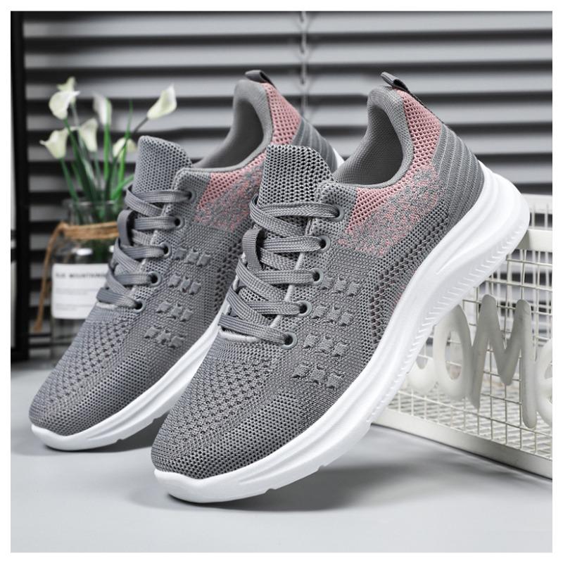Women's Fly-knit Lightweight Breathable Mesh Shoes, Slip-on Running Shoes, Casual Sports Shoes for Women.