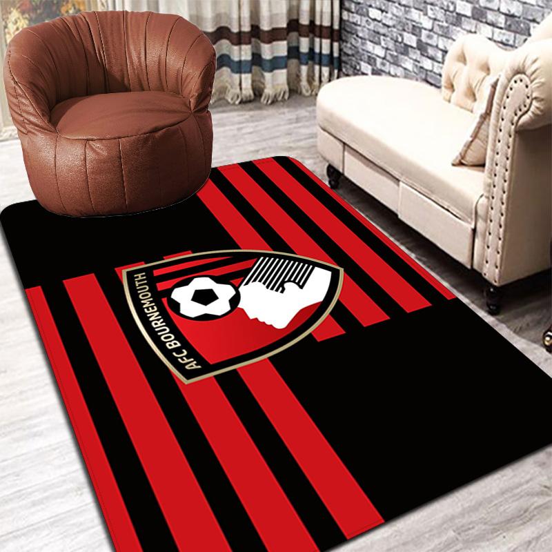 Bournemouth AFC Pattern Rug Floor Mat for Living Room or Bedroom Soft and Comfortable Carpet a Gift for Birthday and Holiday.