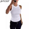 Summer Women's Ribbed O-1Neck Fitted Tank Top