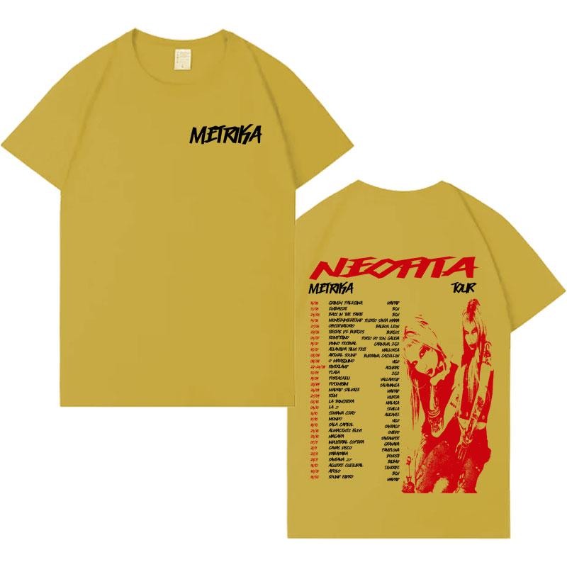 Rapper Metrika Fashion Album Graphic Tees Mens Women Oversized Cotton Tshirts Hip Hop High Quality Casual Short Sleeve Tshirt