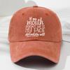 Unisex Printed IF MY Mouth Soft Top Baseball Cap Retro Fashion Outdoor Cap Adjustable