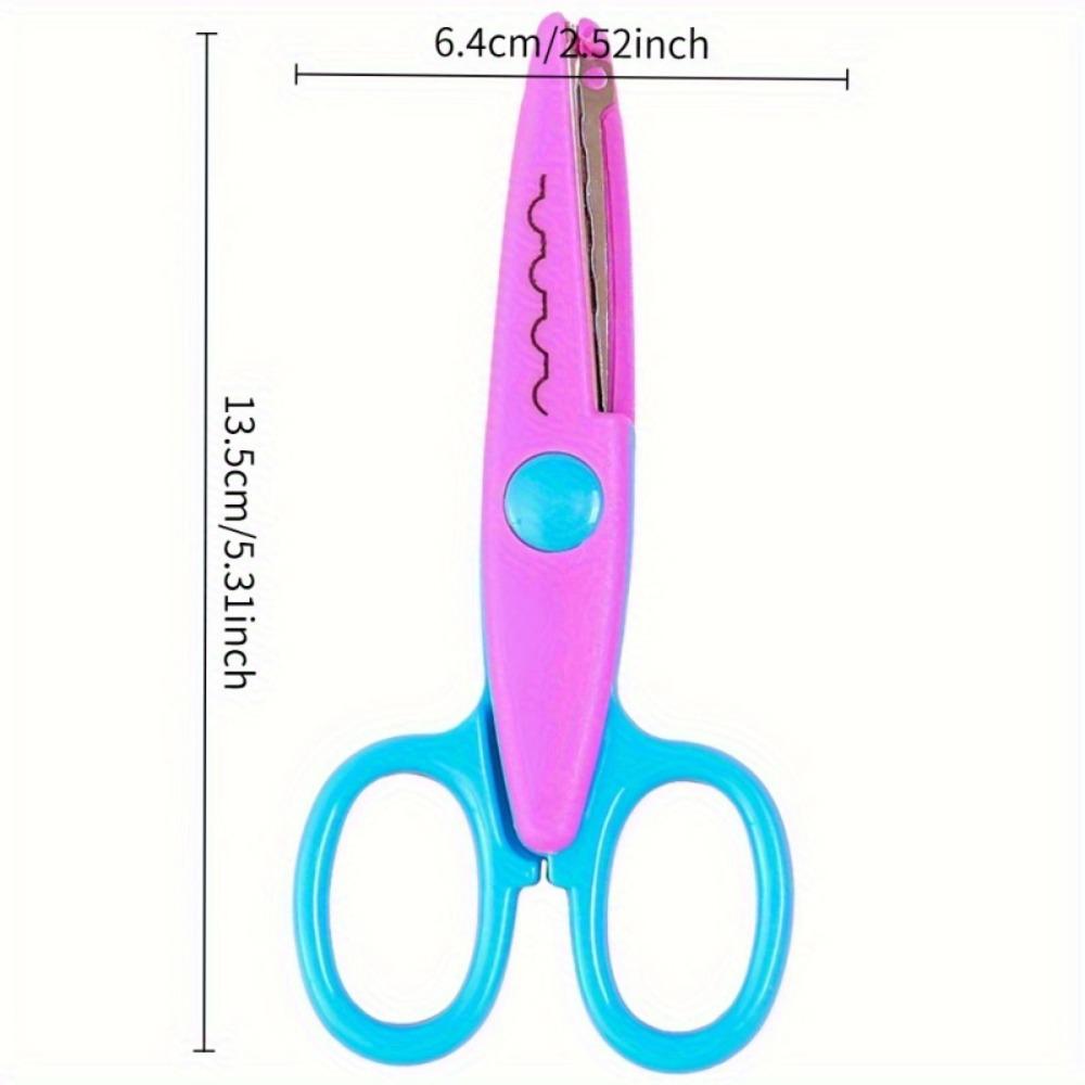 6 Pattern Decorative Scissors Set, 5 Inch Safe Craft Scissors for Scrapbooking, Photos & DIY Projects