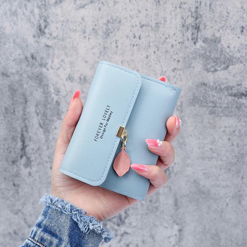 Women's Tri-fold Card Holder Mini Wallet and Coin Purse