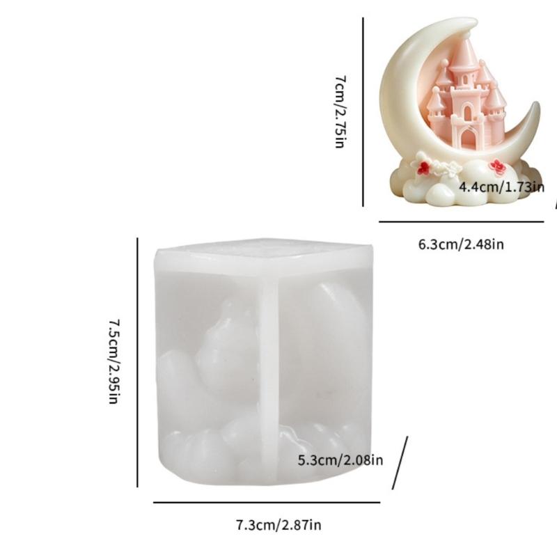 Flexible Moon-Themed Casting Mould for Candle Projects and Decorative Castings That Bends During Post-Casting Release