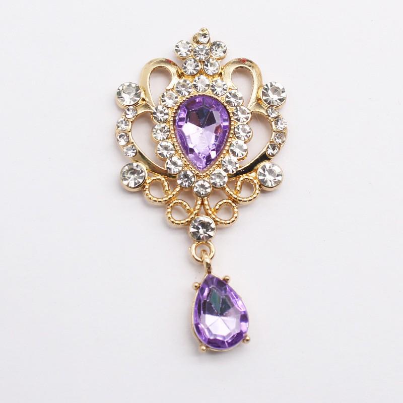 32*60MM Teardrop Acrylic Pendant Brooch for DIY Clothing and Headdress.
