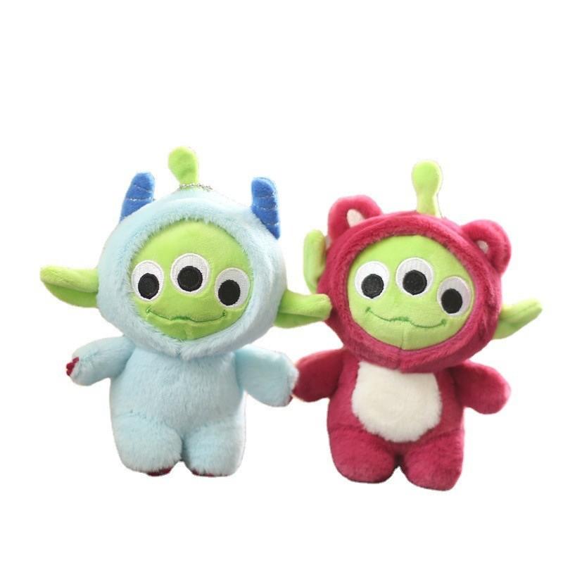 Adorable Three-eyed Monster Plush Toy Cute Keychain With Soft Short Plush
