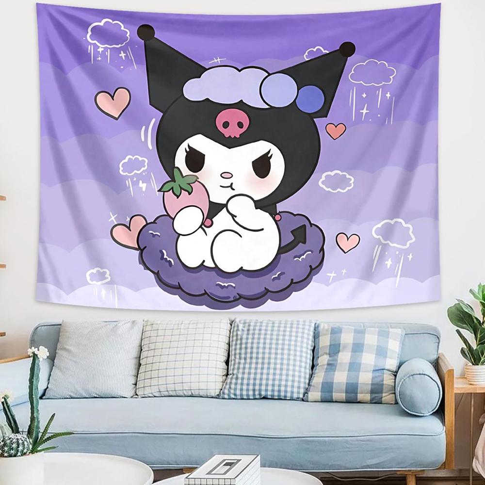 Sanrio Kuromi Bohemian Tapestry MultiCharacter Lively Living Room Bedroom Decor
