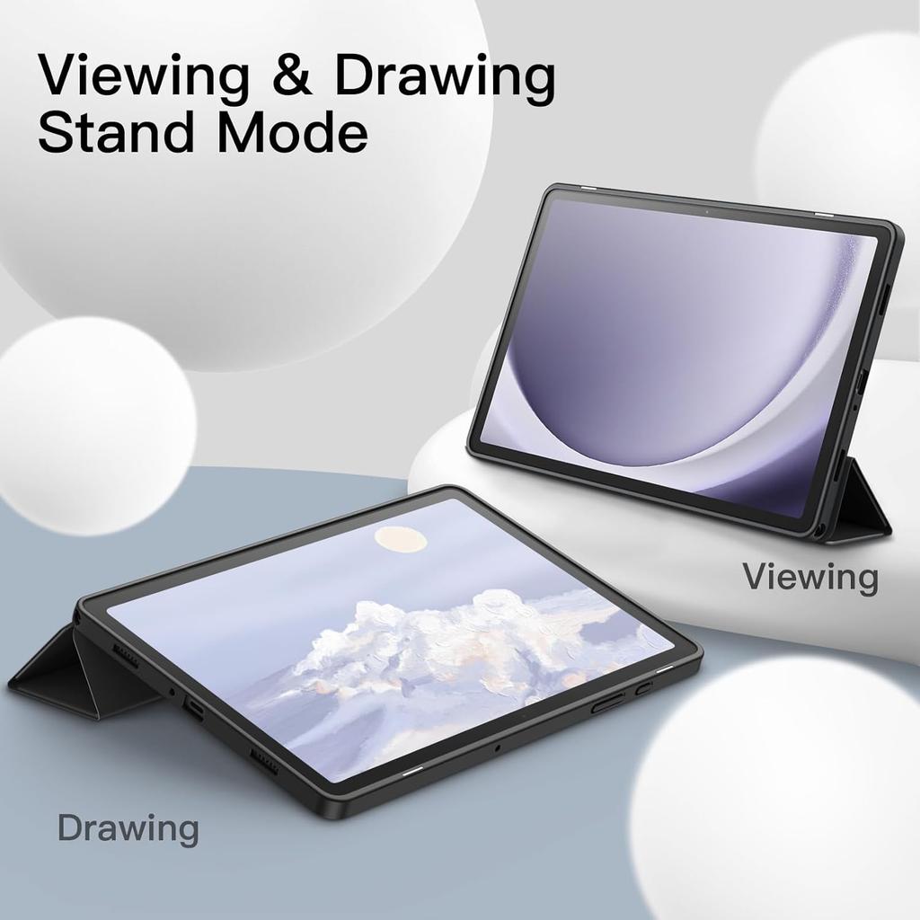 For Samsung Galaxy Tab A9 8.7'' 2023 SM-X110 SM-X115 Tri-fold Start Case Flip Magnetic Stand PU Leather Protective Cover