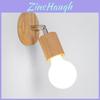 Modern Minimalist Wooden Wall Lamp With Led Bulb For Bedroom And Living Room Decor