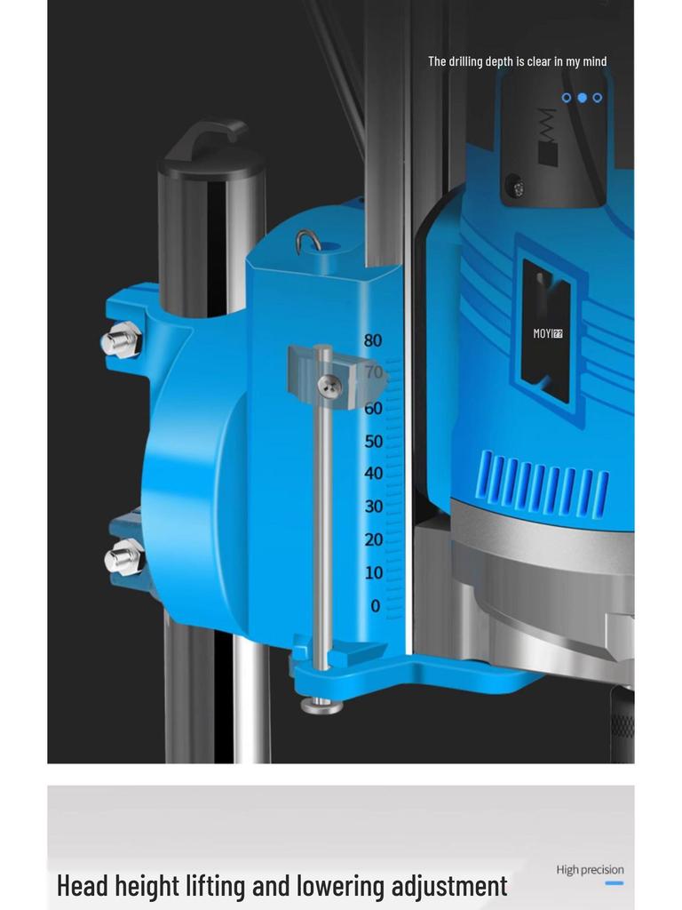Compact 220V High-Power Bench Drill Press: Multifunctional High-Precision Rotary Milling Machine
