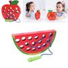 Wooden Diy Educational Toy For Children With Nonelectric Interactive Fruit Puzzle