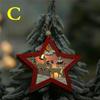 Christmas LED Light Tree Star Car Wooden Pendants Ornaments Xmas DIY Wood Crafts Kids Gift Festival Party Supplies