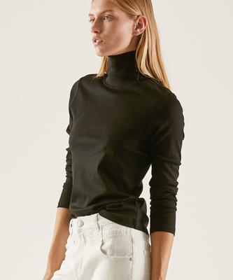 YJACK W_Rib Turtleneck Slim Fit Long Sleeve T-Shirt Lrt1263L