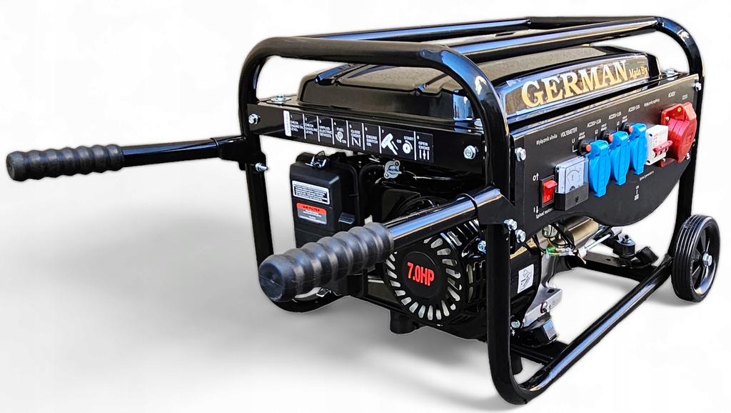 GRUPPO ELETTROGENO A8 5,2kW RUOTE RAME corrente AVR+ STATORE IN RAME GERMAN