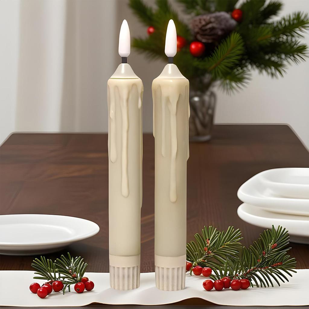 Battery Candles 6-Piece Electronic Decor Lights Flickering Flameless Candles for Halloween Wedding Christmas Home Outdoor Party
