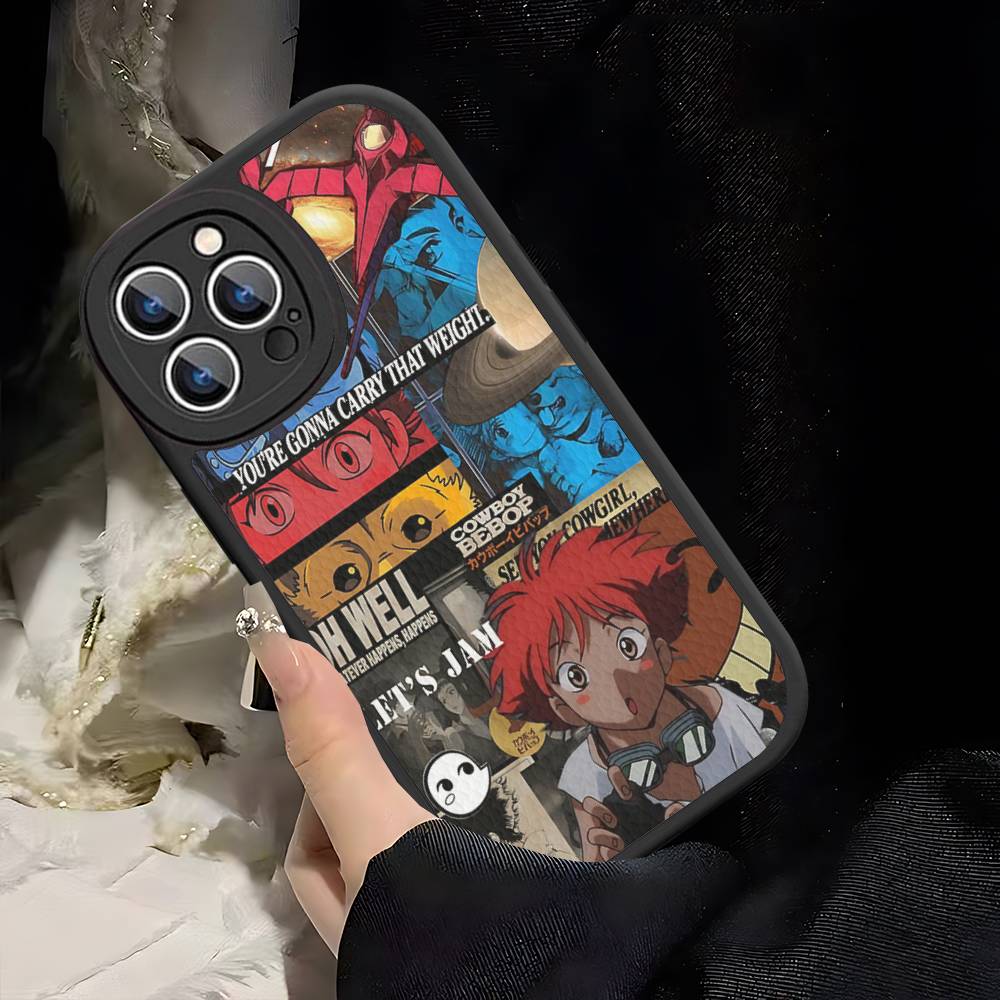 Anime Cowboy Bebop Phone Case Hard Leather For IPhone 16 15 14 13 12 Mini 11 14 Pro Max Xs X Xr 7 8 Plus Fundas