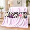 Taylor Swift Flannel Throw Blanket Soft Warm Cozy For Sofa Bed Indoor Home Bedroom Use