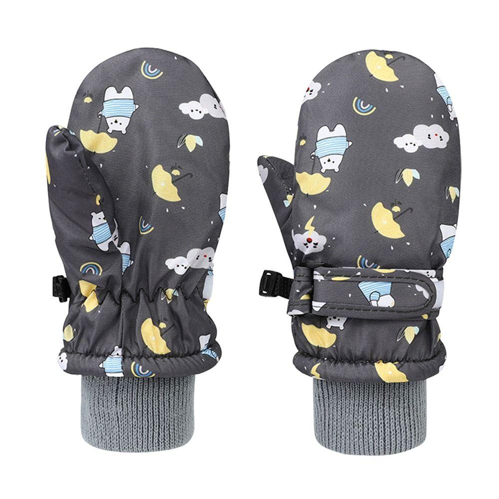 Non-slip Snow Gloves Warm Kids Winter Mittens Fashion Children Ski Gloves  Mountaineering