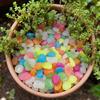 1.5cm Luminous Stones, Glow in The Dark Garden Pebbles, Outdoor Glowing Rocks, Decorative Glowing Pebbles for Pathway Patio Yard Aquarium Fish Tank
