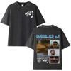 Milo J  Album Casual Graphics Vintage Washed Tee Hip Hop Oversized T Shirt Mens Women Streetwear Short Sleeve Tshirts Unisex