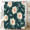 Vintage Retro Shower Curtain Floral Print Green Bath Decorative Home Decor Waterproof Bathroom Shower Clothes Linen
