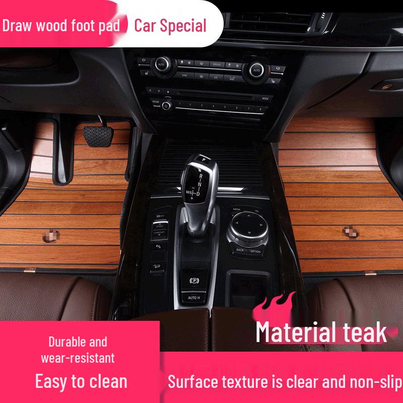 Teak Wood Floor Mats for Volkswagen: Magotan, Jetta, Lavida, Lamando, Passat