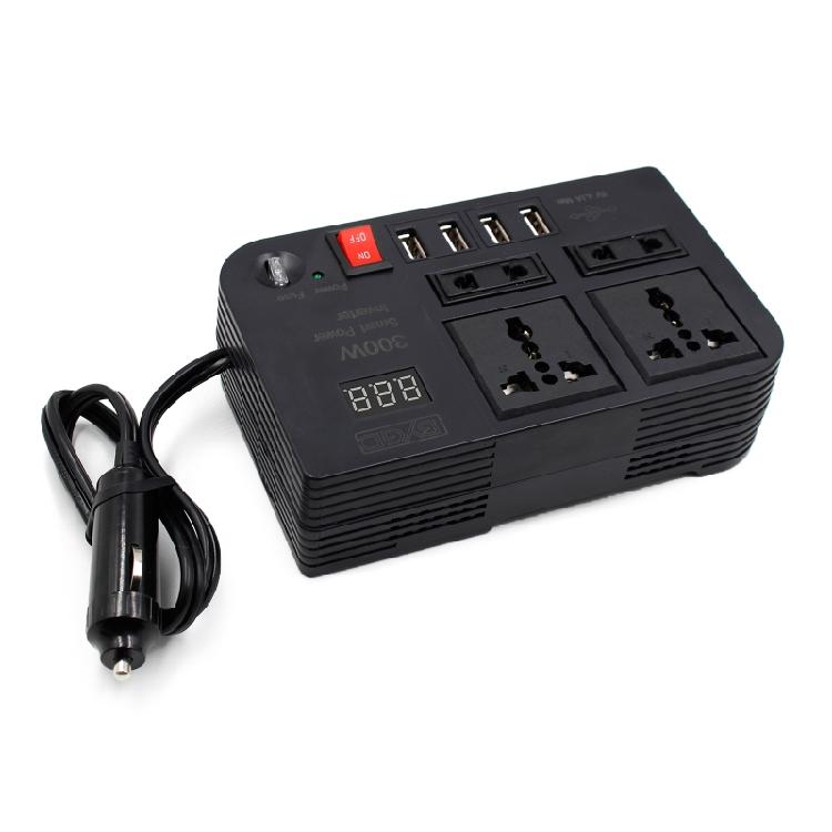 

300 Вт Автомобильный инвертор питания для преобразователя DC 12V в AC 220V Инвертор Цифровой дисплей 1