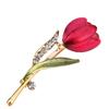 Rose Brooch Flower Brooch Pin Crystal Jewelry Clothes Accessories
