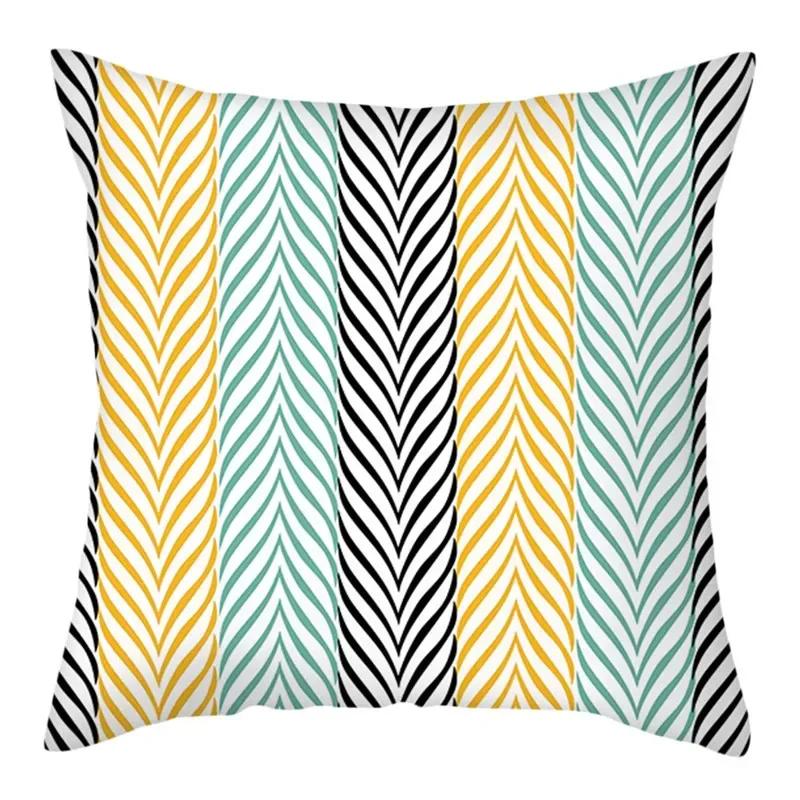 Colorful Geometric Cushion Cover Nordic Style Striped Pillow Covers Home Sofa Decorative Throw Pillows Cases 45x45cm