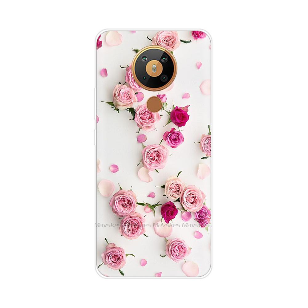 For Nokia 5.3 Case Transparent Phone Case Printing Bumper For Nokia 5.3 Nokia5.3 Case Back Cover 6.55'' TPU Soft Silicone Shells