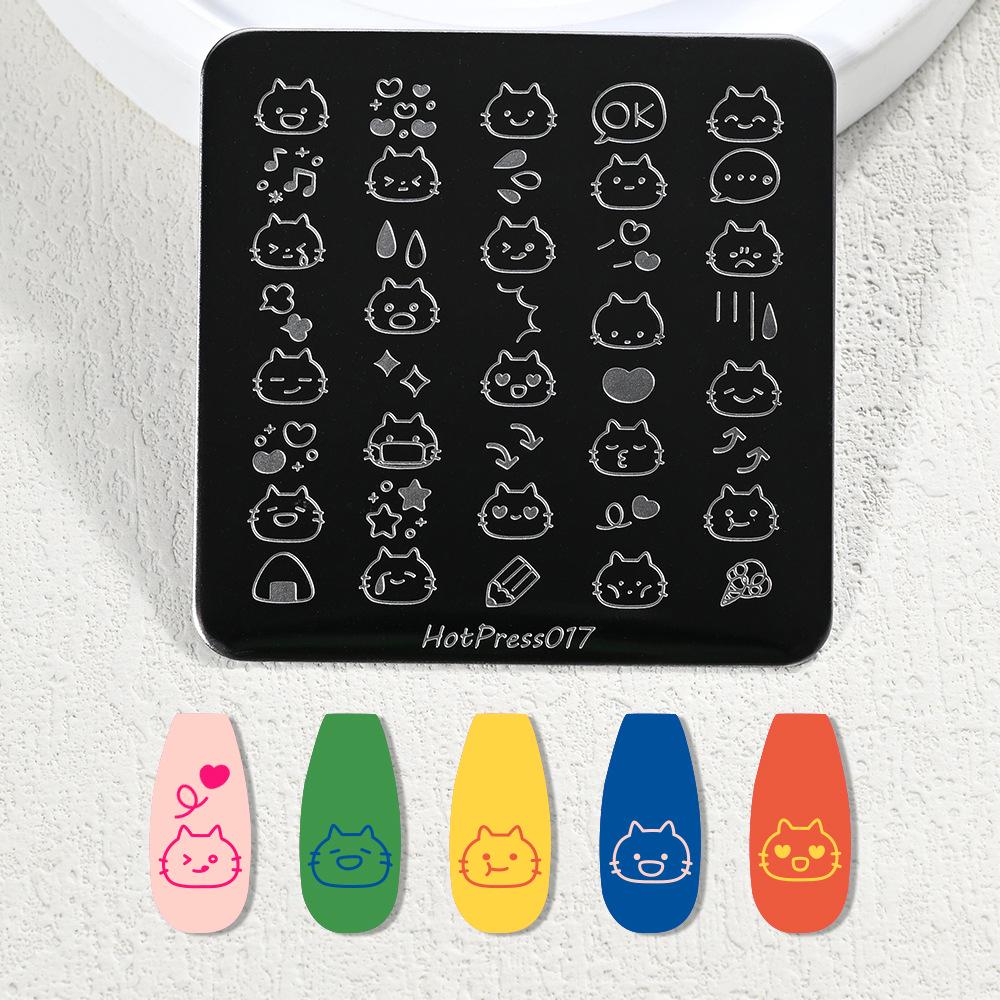 

KT Кошка и Микки Маус Аниме Пластина для стемпинга для нейл-арта для начинающих Steel Plate Size 6X12cm