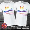 Gerade Verheiratet Personalisierte T-Shirts Schwule Paare, Hochzeit, Flitterwochen, Passendes Set