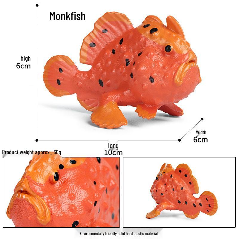 Marine Animal Fish Model Toy: Salmon, Largemouth Bass & Tuna for Aquarium Decoration