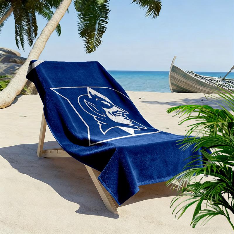 Duke Blue Devils Print Beach Towel, Large Soft Quick Dry Towel for Beach Camping Swimming