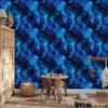 Watercolor Galaxy Wallpaper In Blue, Navy Blue, Turquoise and Black 50x1000