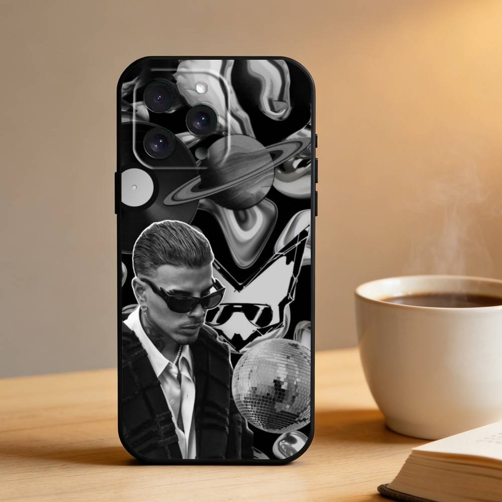 Singer R-Rauw Alejandro Phone Case For iPhone 16,15,14,13,12,17,Pro Max,Plus Silicone Black Case