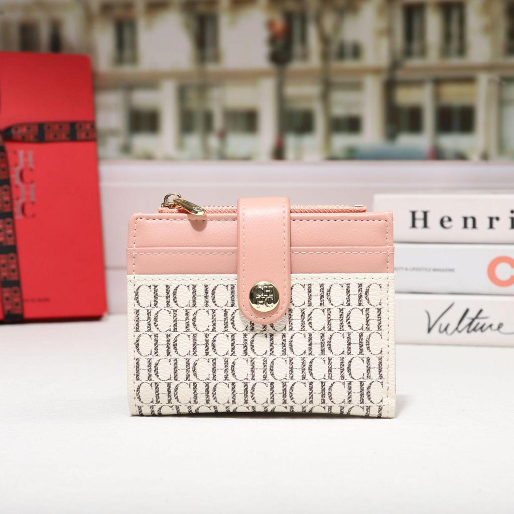 CHHC Women's Mini Coin Purse 2024 - Stylish Short Wallet with Letter Card Holder, Niche Design, and INS Style