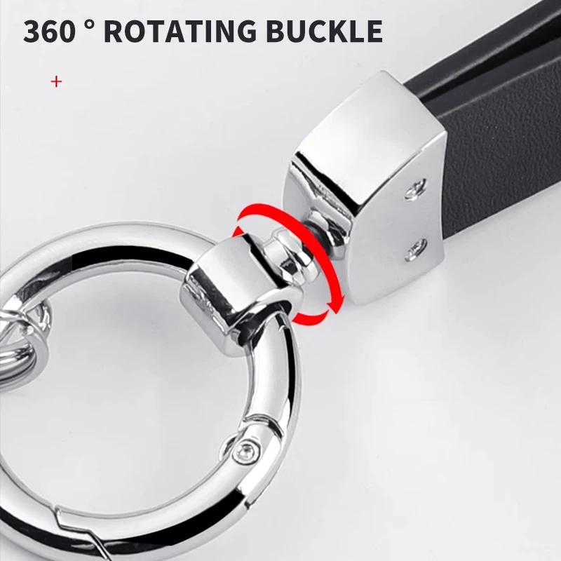 Portachiavi Auto 3D in Metallo e Pelle con Anelli a Catena Accessori Per Peugeot 206 207 208 306 307 308 508 106 107 108 2008 3008 5008