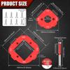 Router Template and Jig Aluminum Alloy Corner Radius Guide Set R10/R15/R20/R25/R30/R35/R40/R50 for Precision Routing Furniture E