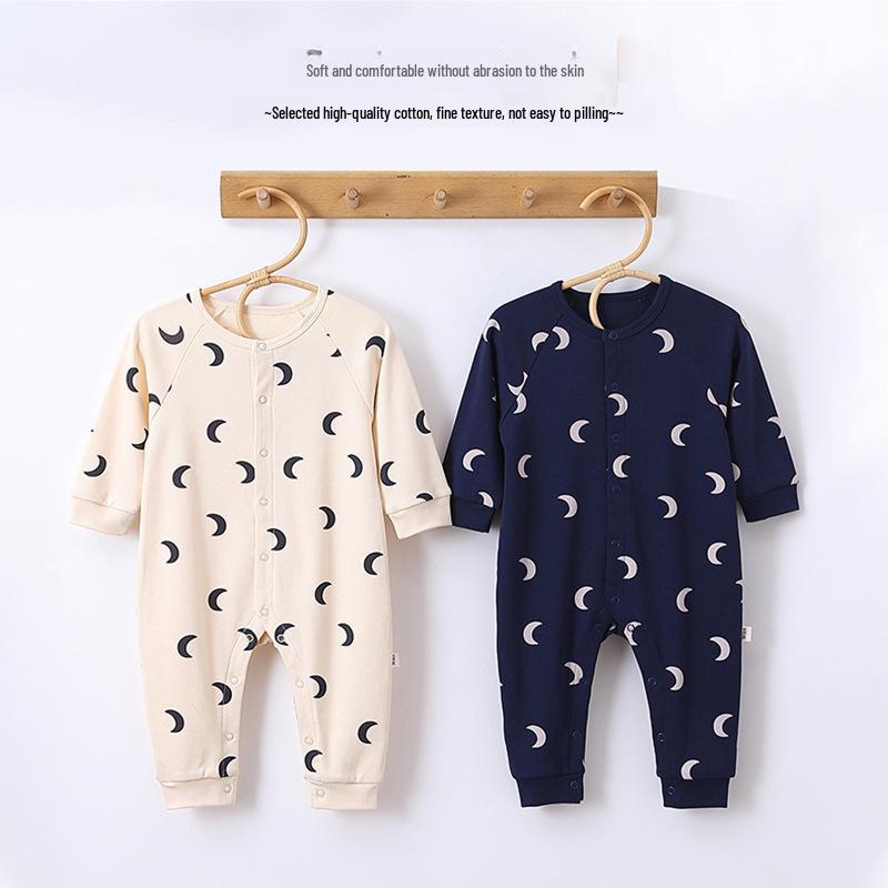 Kombinezon dla niemowlaka 0-6 miesięcy: Gruba, bezszwowa czysta bawełna na jesień i zimę